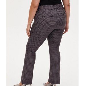 Torrid Trouser Boot Studio Luxe Ponte Mid-Rise Pant Houndstooth Pattern Size 22R